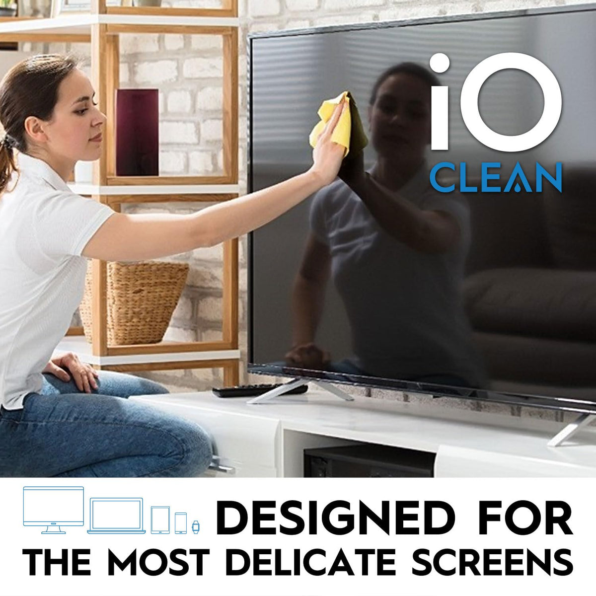 iO CLEAN Screen Cleaner Spray Kit with Microfibre Cloth, 16 oz