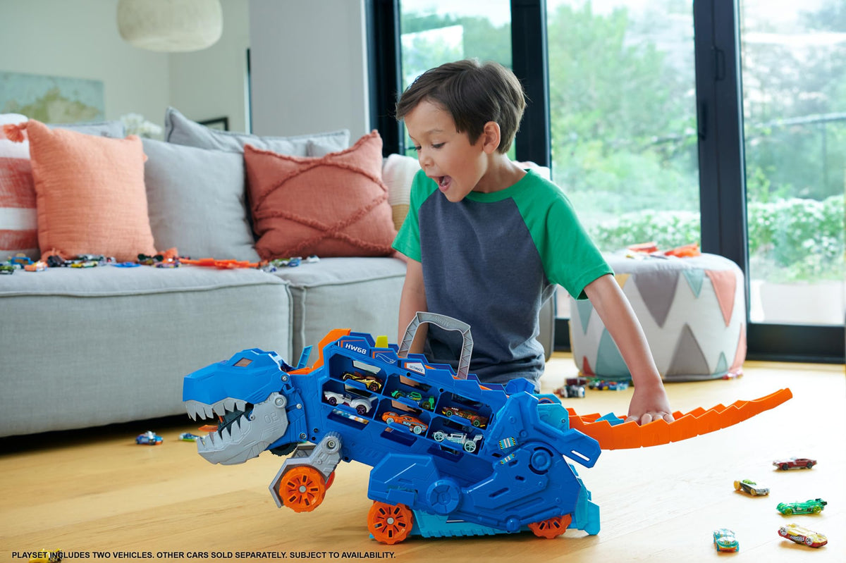 Hot Wheels City Ultimate T-Rex Transporter Track Set