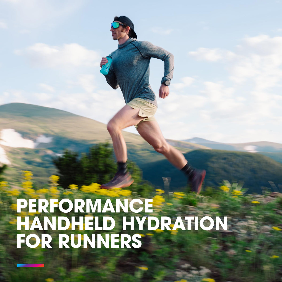 HydraPak SkyFlask Speed Collapsible Running Water Bottle, 500ml