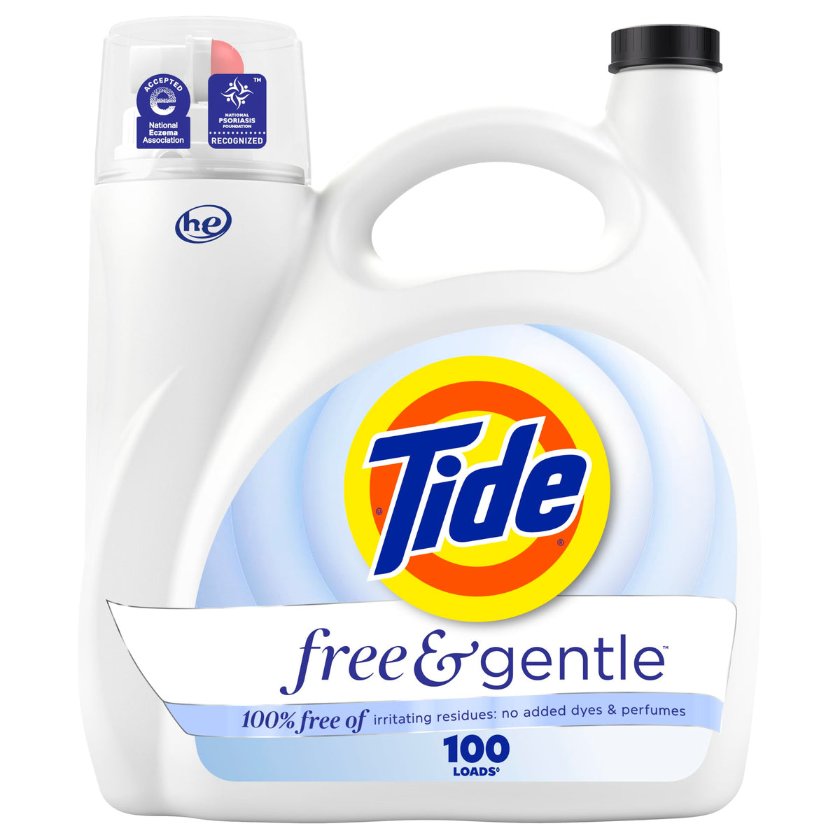Tide Free & Gentle Liquid Laundry Detergent, 3.9 L, 100 Loads