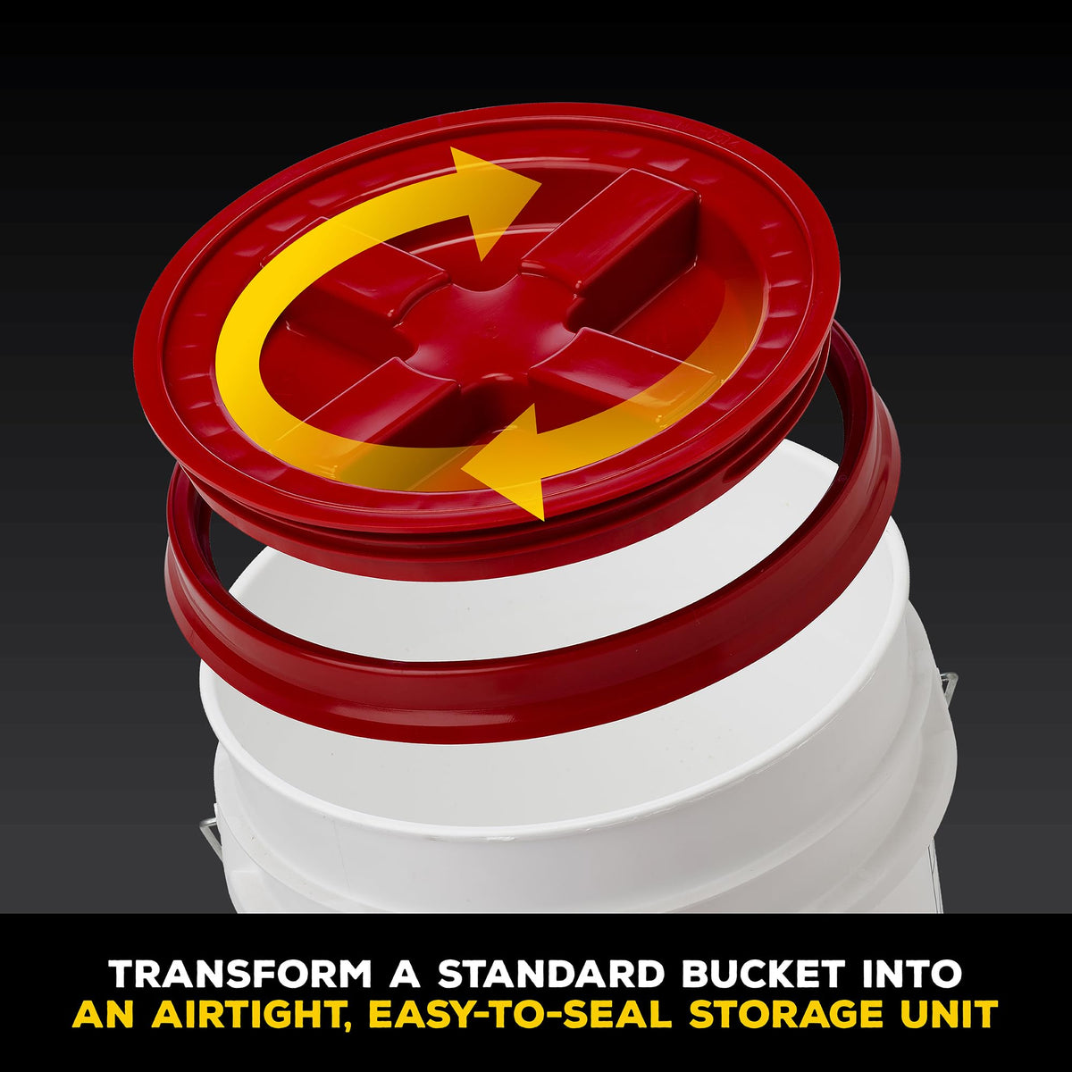 Gamma2 Gamma Seal Bucket Lids, Red, White & Blue, 3-Pack
