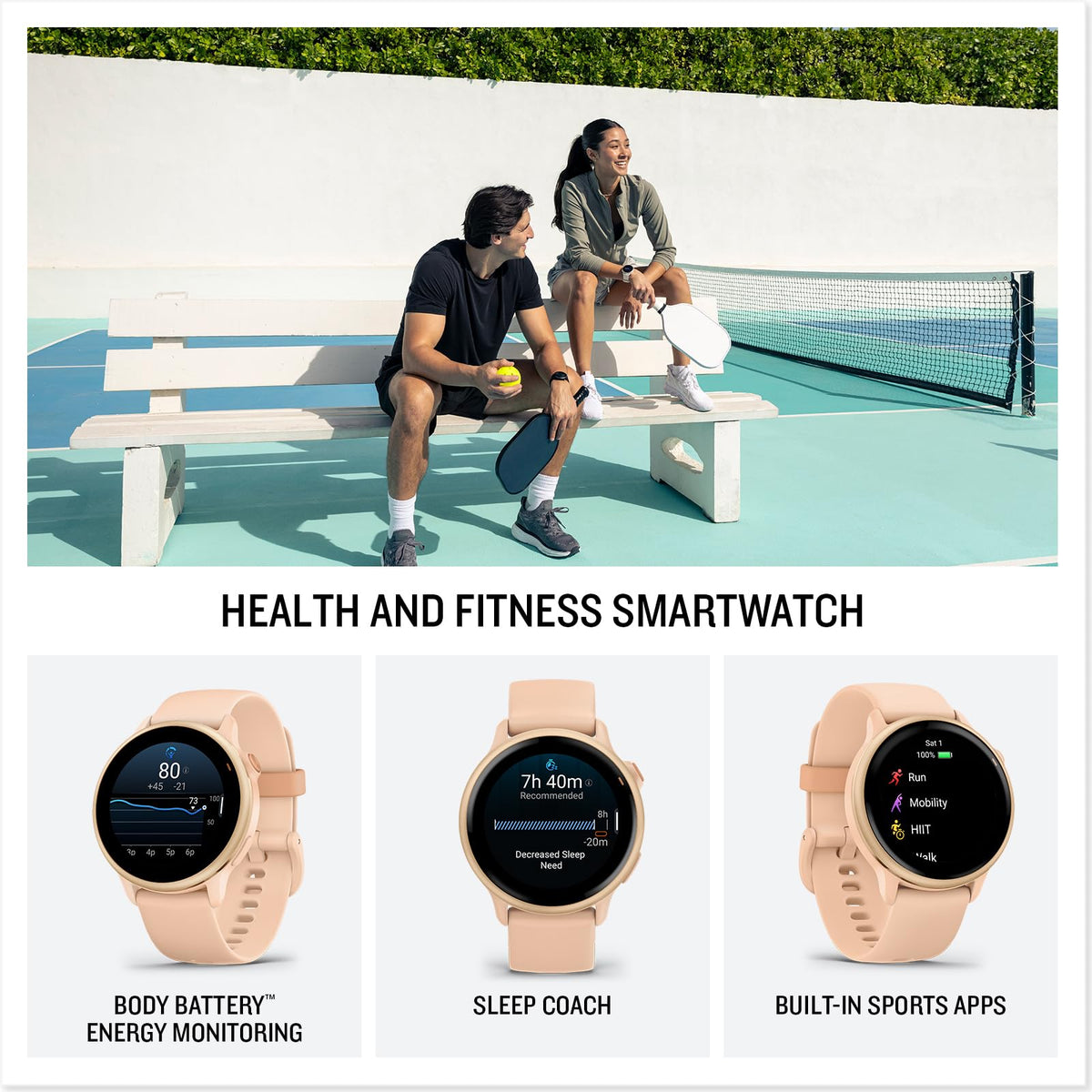 Garmin vívoactive 6 GPS Smartwatch, Metallic Pink Dawn