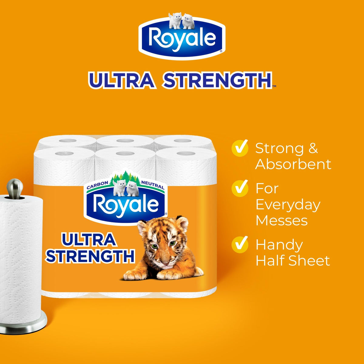 Royale Ultra Strength Paper Towels, 12 Rolls, 123 Sheets per Roll