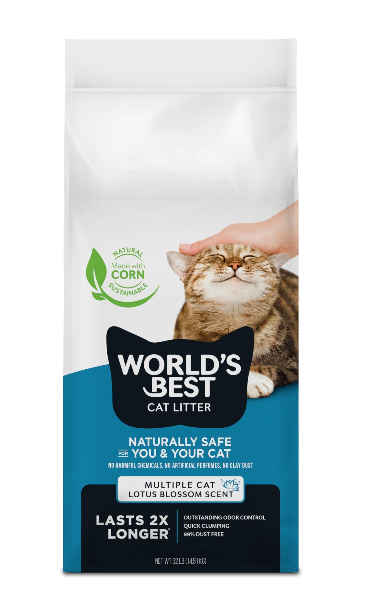World's Best Cat Litter Multiple Cat, Lotus Blossom, 32 lb