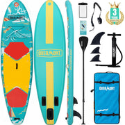 Overmont Inflatable Paddle Board, 10'7" x 33" x 6"