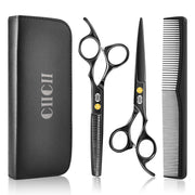 CIICII Professional Hair Cutting Scissors Kit, 6.7 Inch, Black