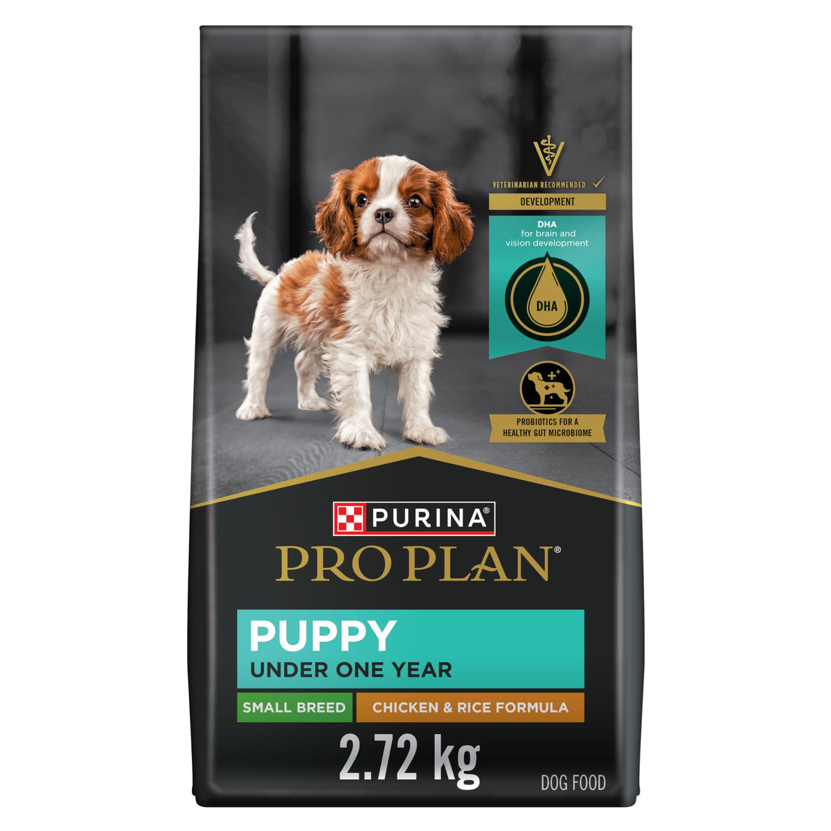 Purina Pro Plan Small Breed Puppy Food, Chicken & Rice, 2.72 kg