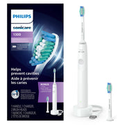 Philips Sonicare 1300 Rechargeable Electric Toothbrush, White, 2 Heads