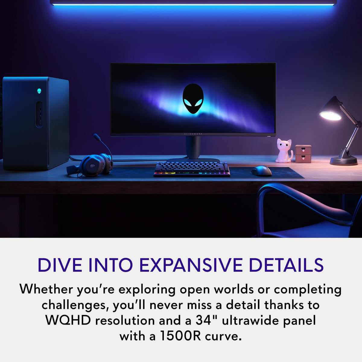 Alienware 34 Gaming Monitor AW3425DWM, WQHD VA, 180Hz