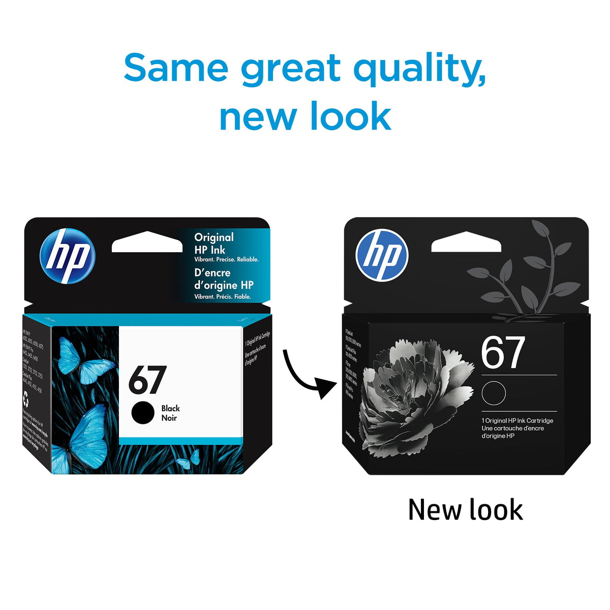 HP 67 Black Original Ink Cartridge, 3YM56AN