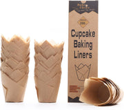 Bake Choice Natural Tulip Cupcake Liners, 200 Count