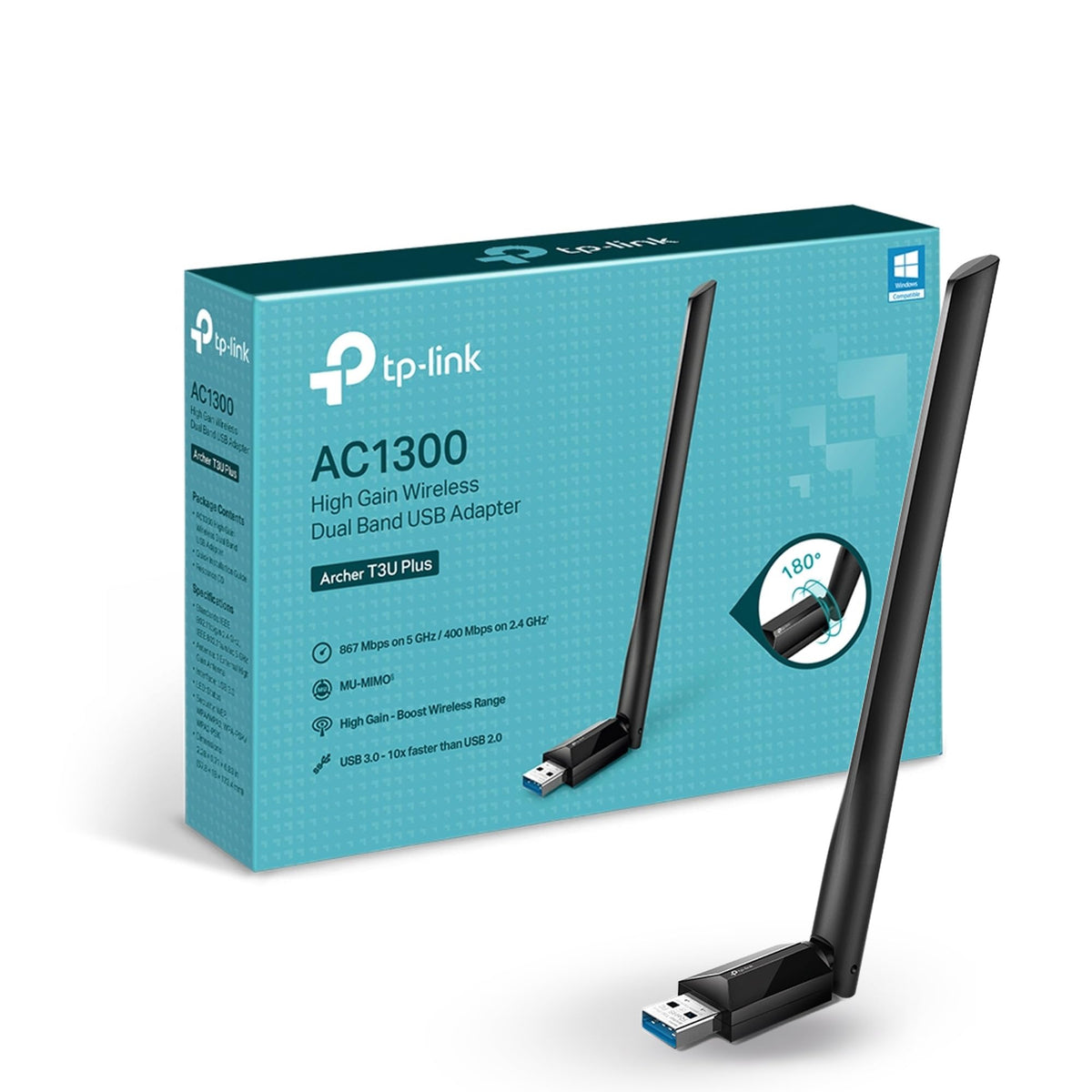 TP-Link Archer T3U Plus AC1300 USB Wi-Fi Adapter