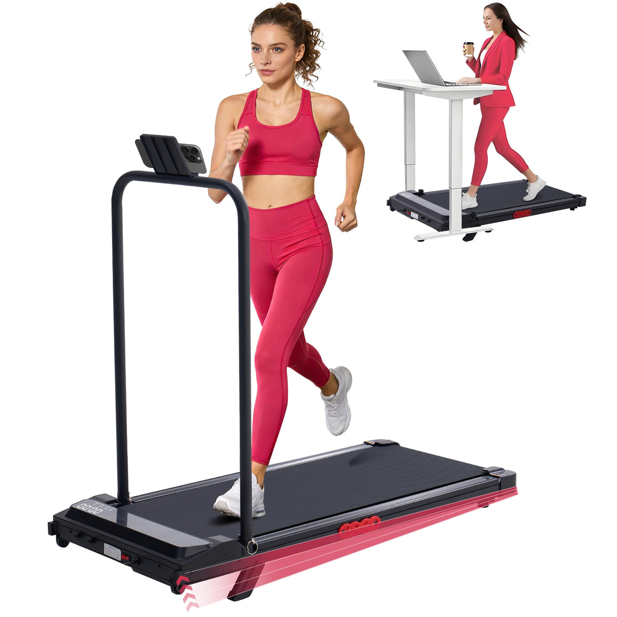 Potupus Walking Pad Treadmill with Incline, 3.0HP, Model 401