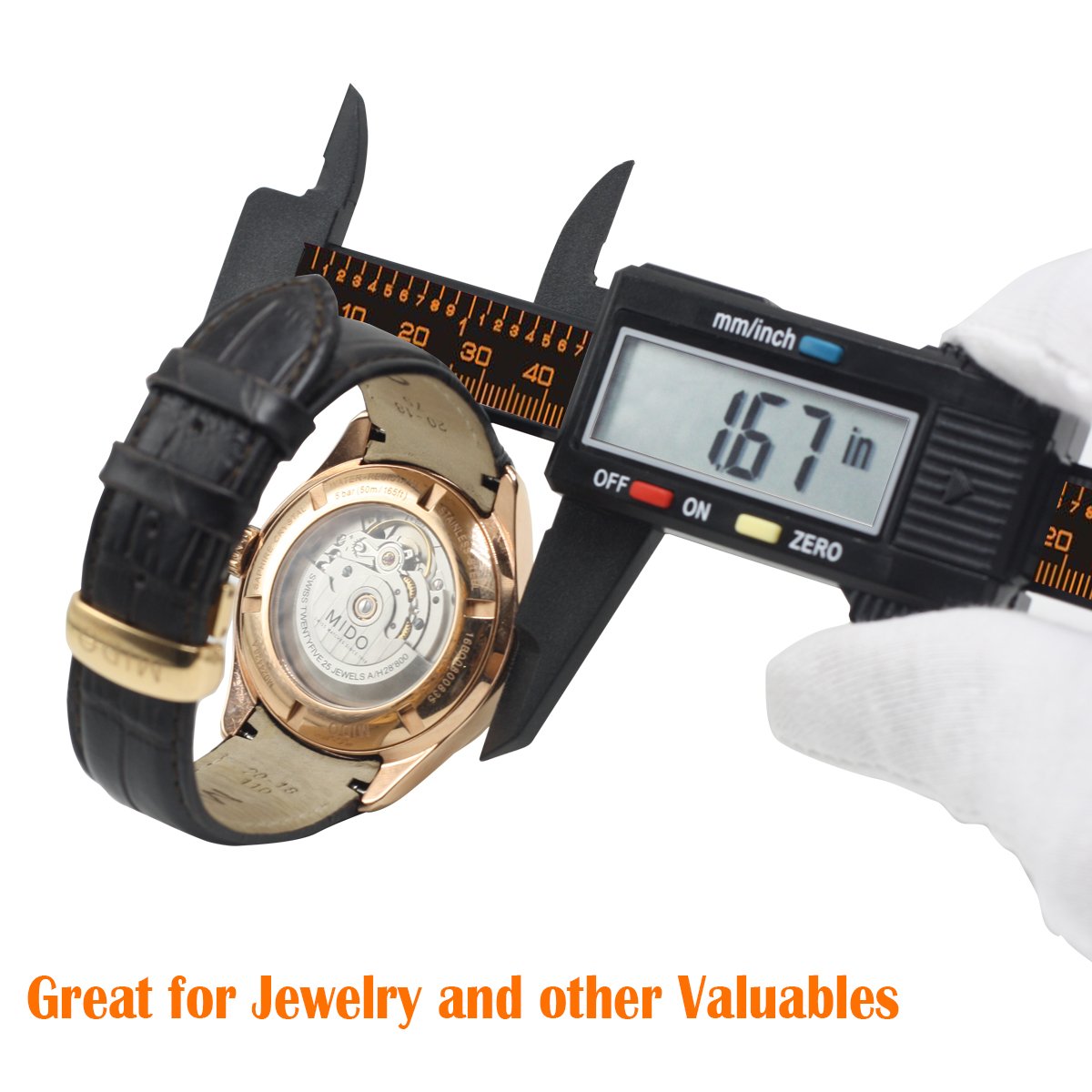 FineSource Electronic Digital Caliper, 0-6"/150 mm, Black