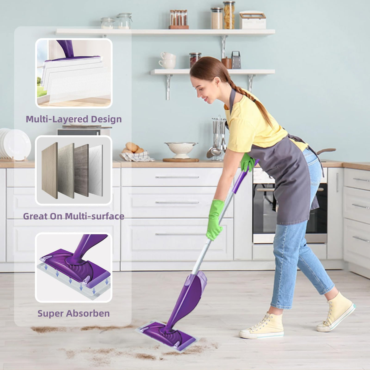 Disposable Wetjet Pad Refills for Swiffer Wetjet, 30 Count