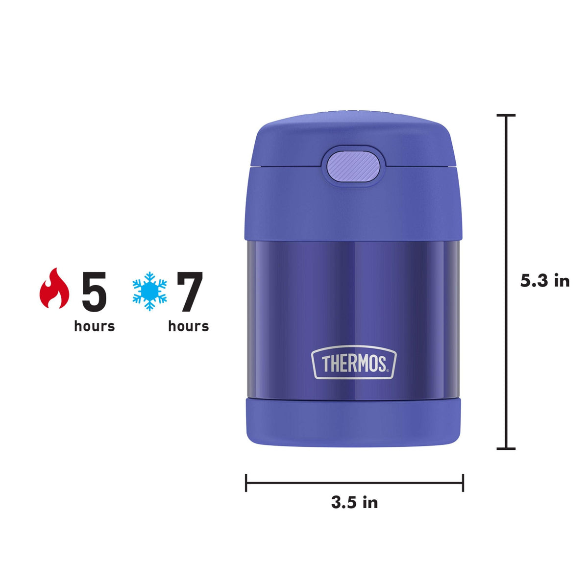 Thermos Funtainer Kids Food Jar with Spoon, 10oz, Purple