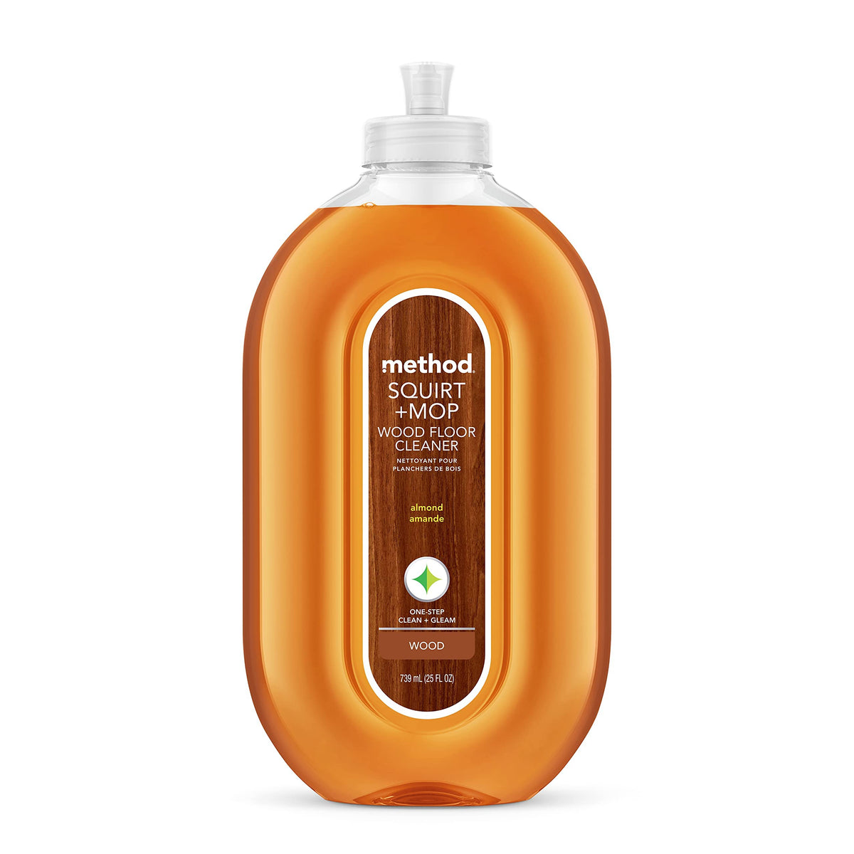 Method Hardwood Floor Cleaner Squirt + Mop Refill, Almond, 2 L
