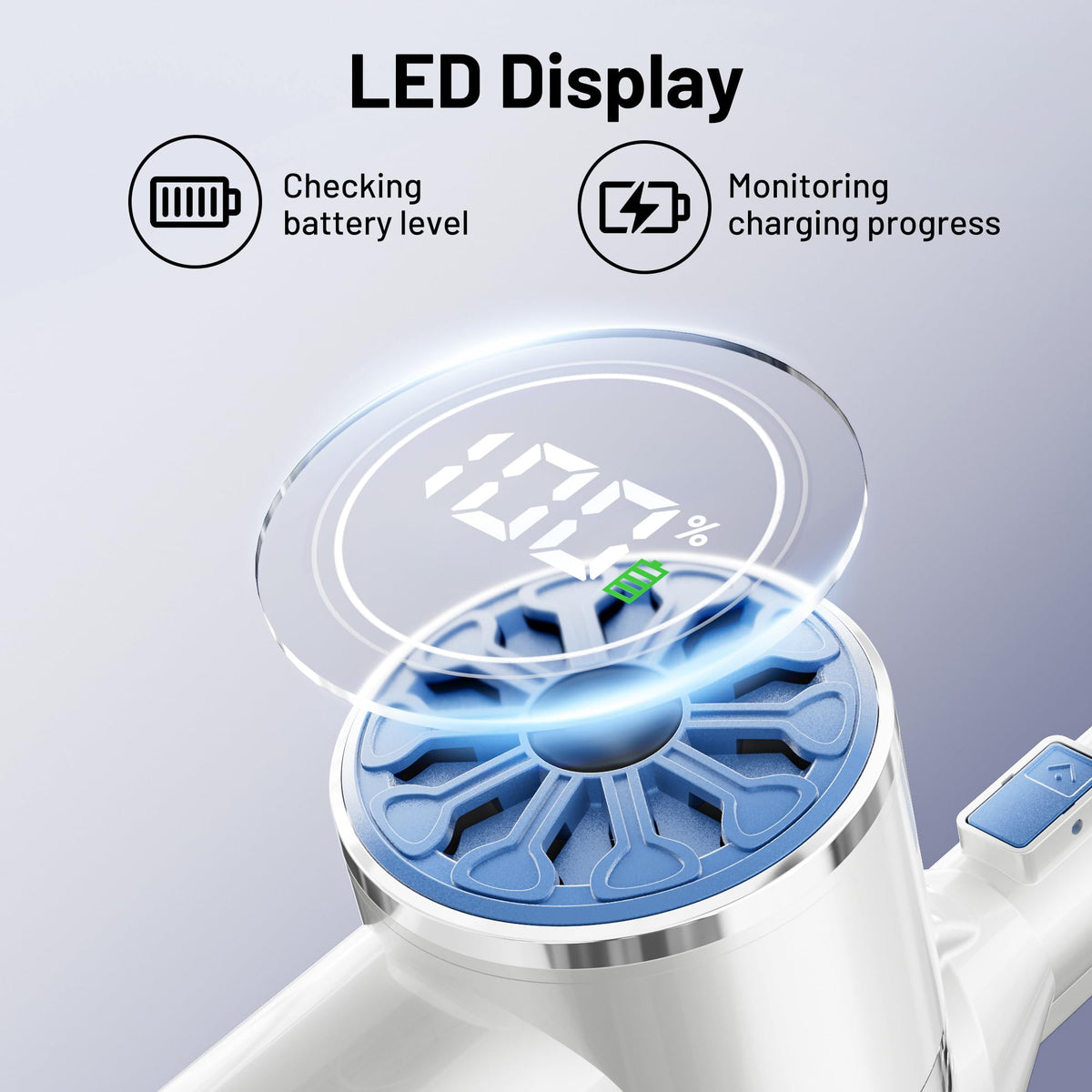 VIPSUN Cordless Stick Vacuum Cleaner with LED Screen