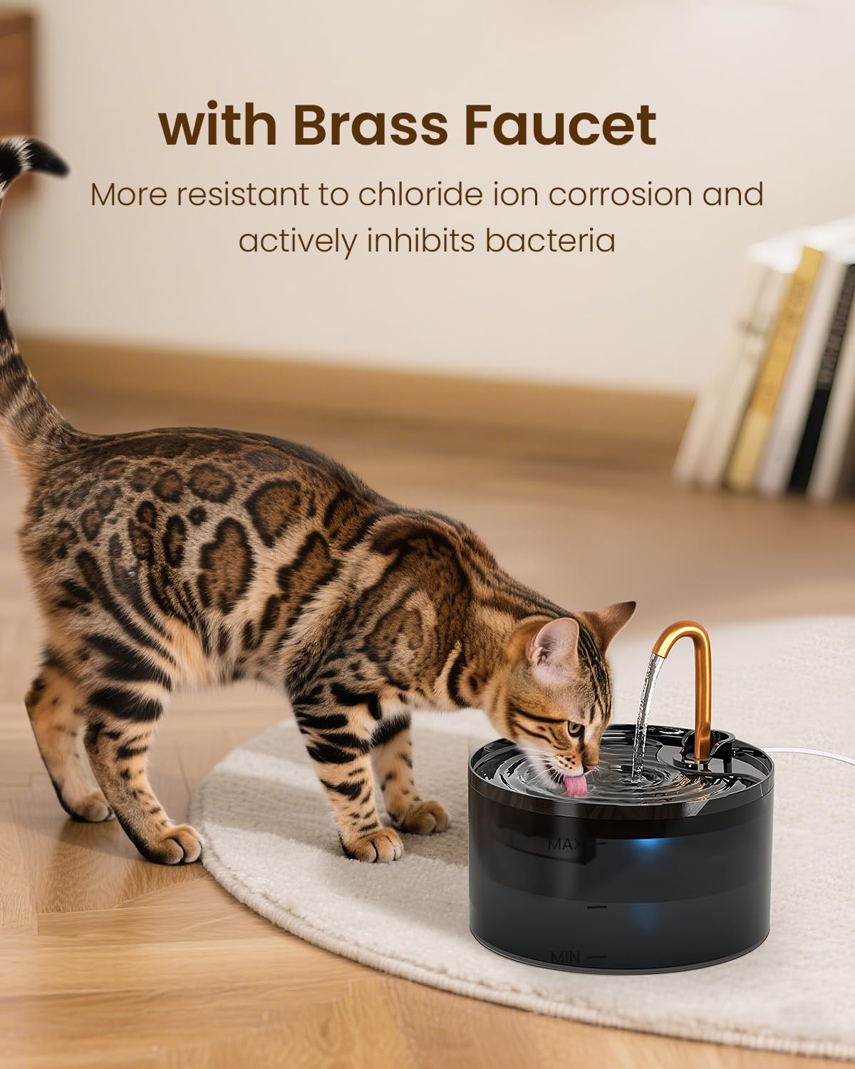 MISFANS Automatic Cat Water Fountain, 2.1 L