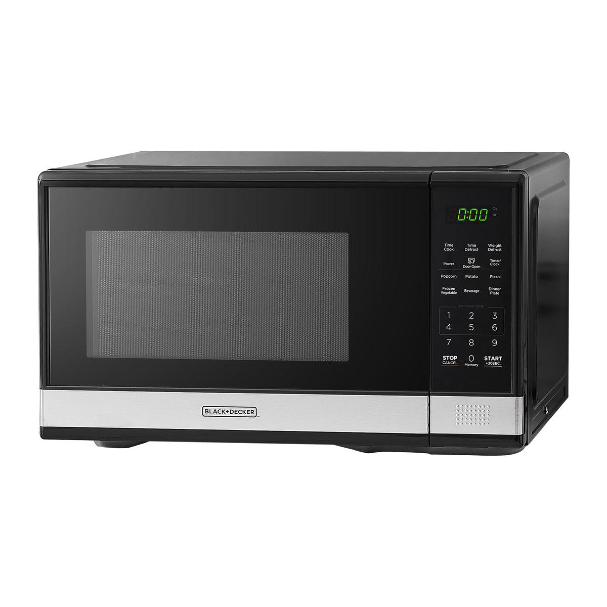 Black+Decker Digital Microwave Oven, Stainless Steel, 1.1 Cu Ft, 900W