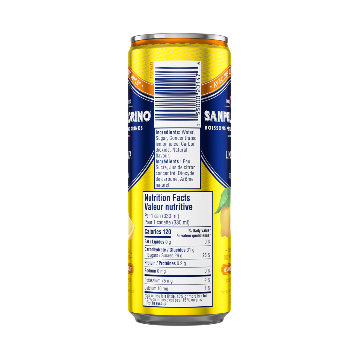 San Pellegrino Limonata Sparkling Lemon Beverage, 24 x 330 ml