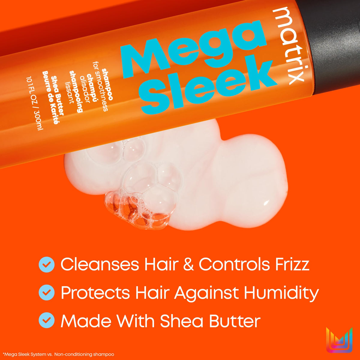 Matrix Mega Sleek Shampoo for Frizzy and Unruly Hair