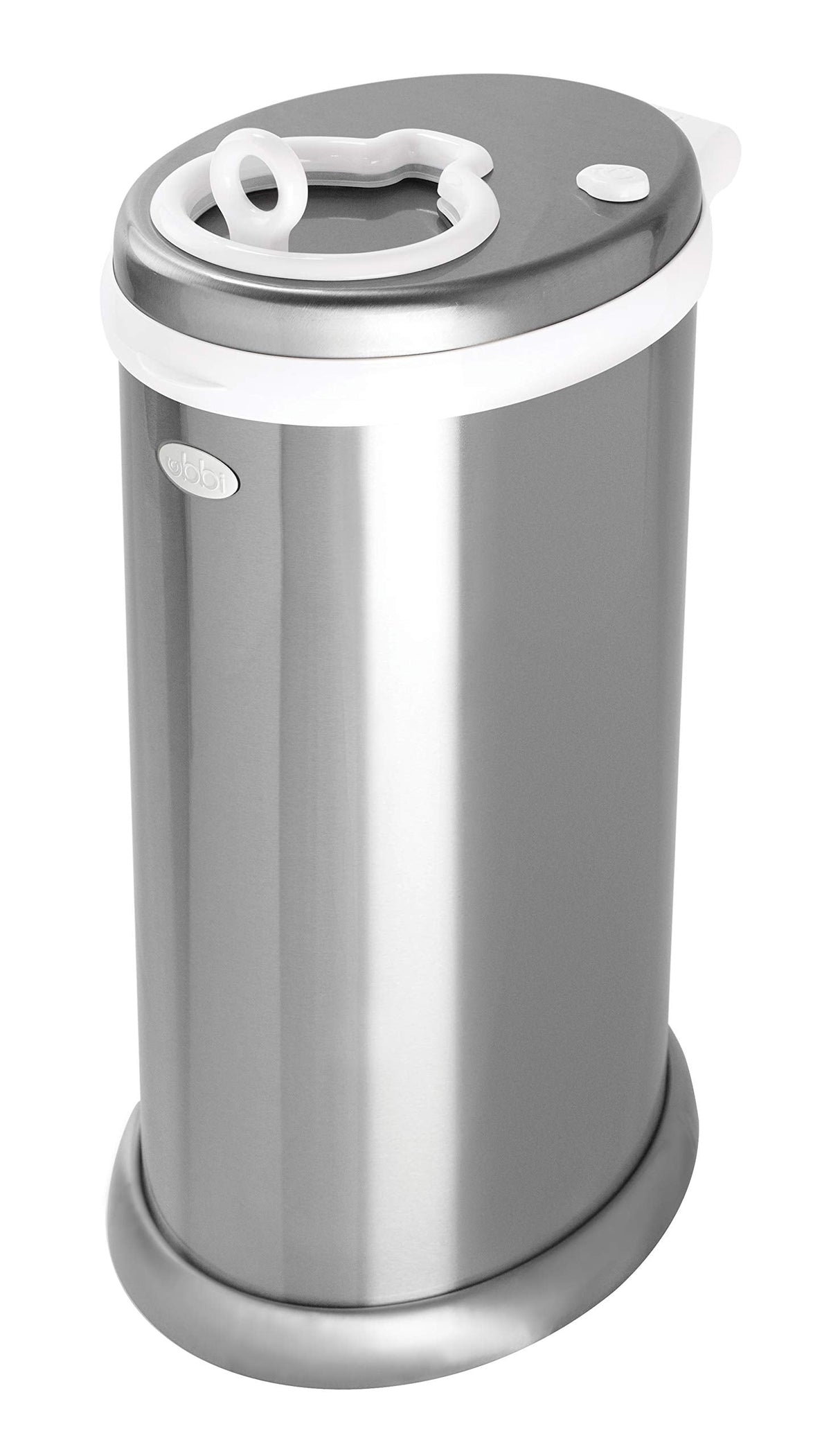 Ubbi Limited Edition Steel Odor Locking Diaper Pail, Chrome