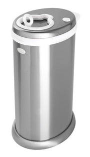Ubbi Limited Edition Steel Odor Locking Diaper Pail, Chrome