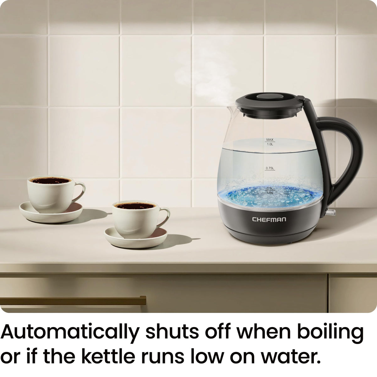 Chefman 1 L Electric Tea Kettle with LED Lights