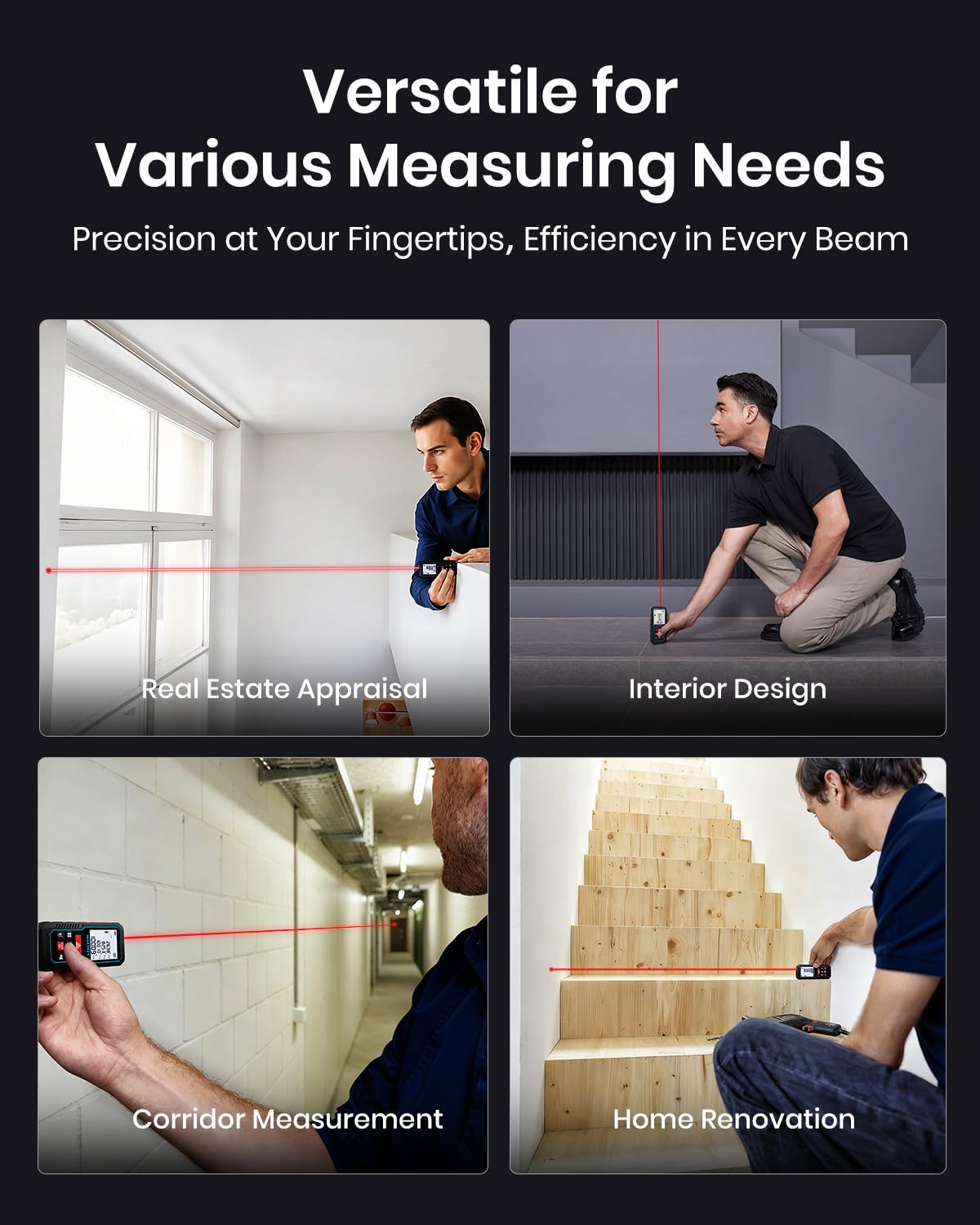 Mileseey Digital Laser Measure, 229 ft