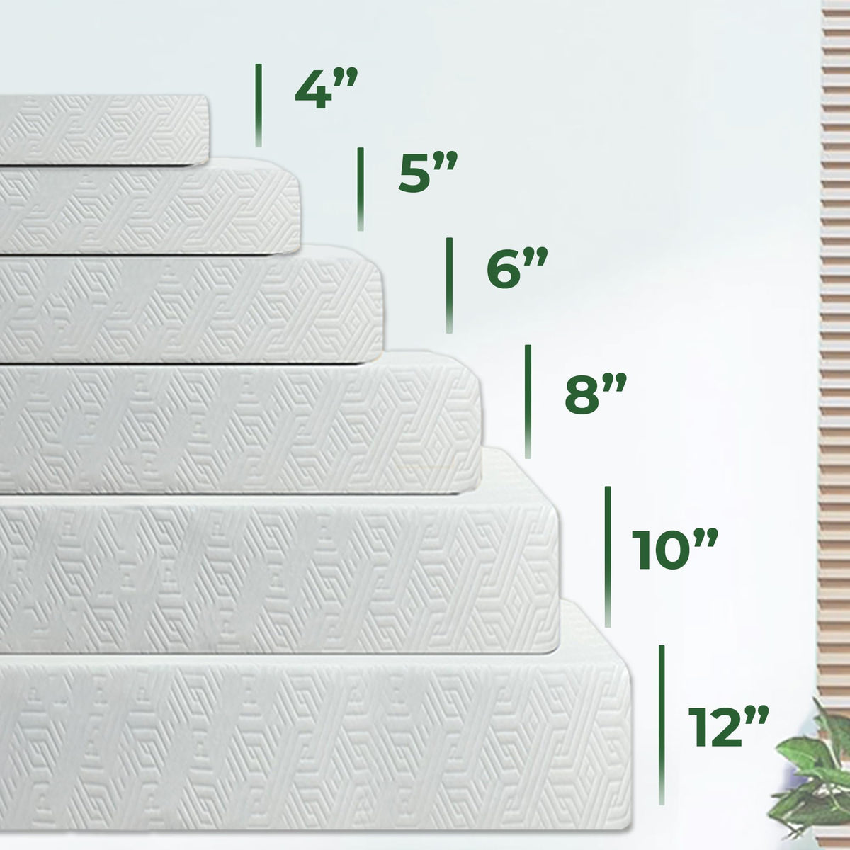 ViscoLogic Reversible Foam Mattress, Twin, 5"