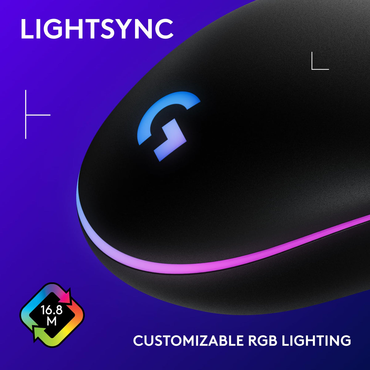 Logitech G203 Wired Gaming Mouse, Black