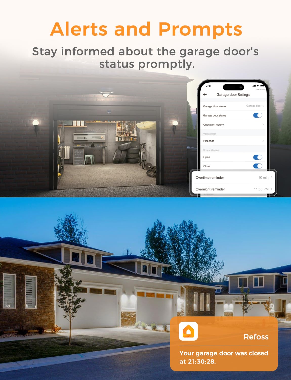 Refoss Smart Wi-Fi Garage Door Opener, Apple HomeKit