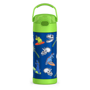 Thermos Funtainer Water Bottle with Straw, 14oz, Daring Dinos