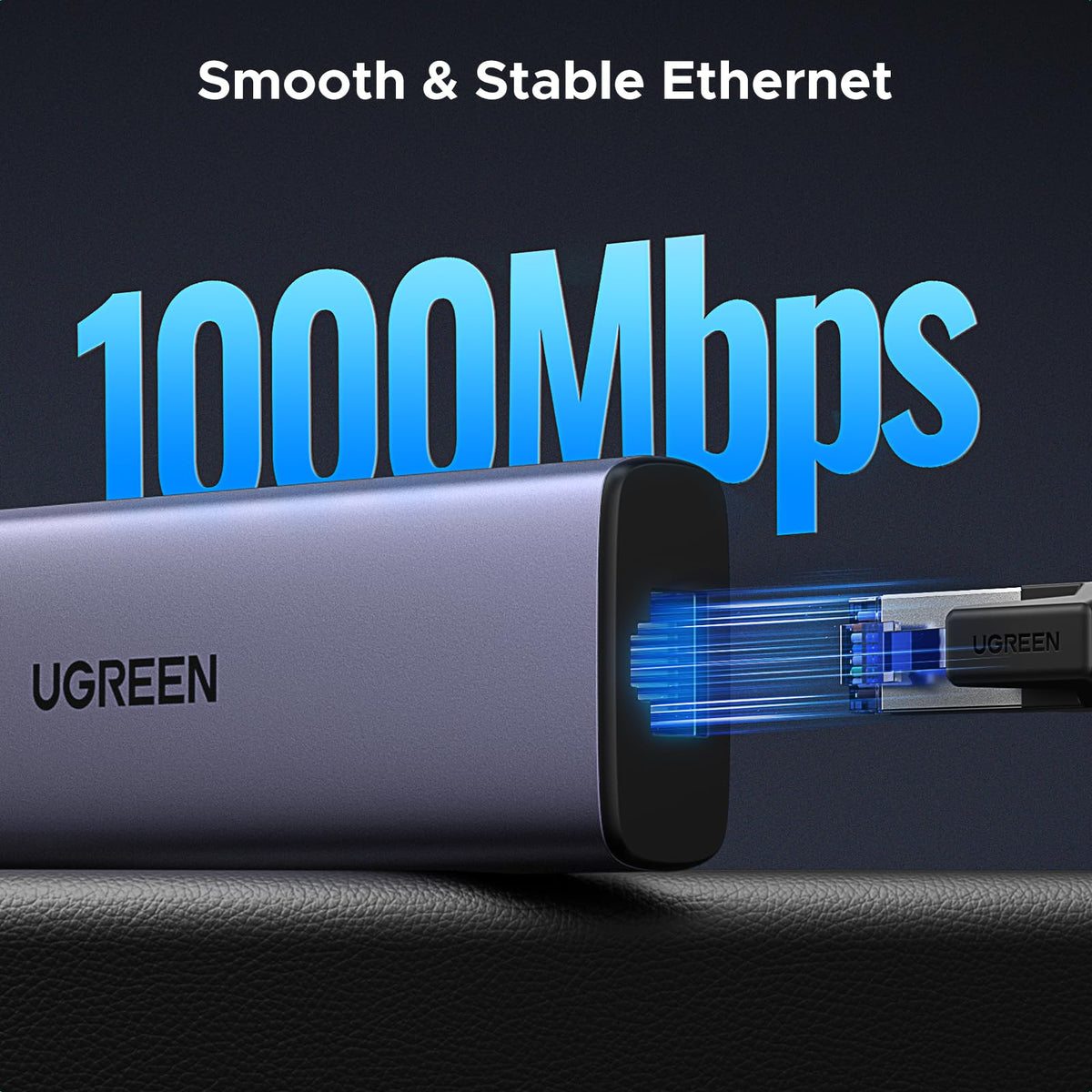 UGREEN Revodok 6-in-1 USB C Hub, Ethernet, 4K@30Hz HDMI, 100W PD
