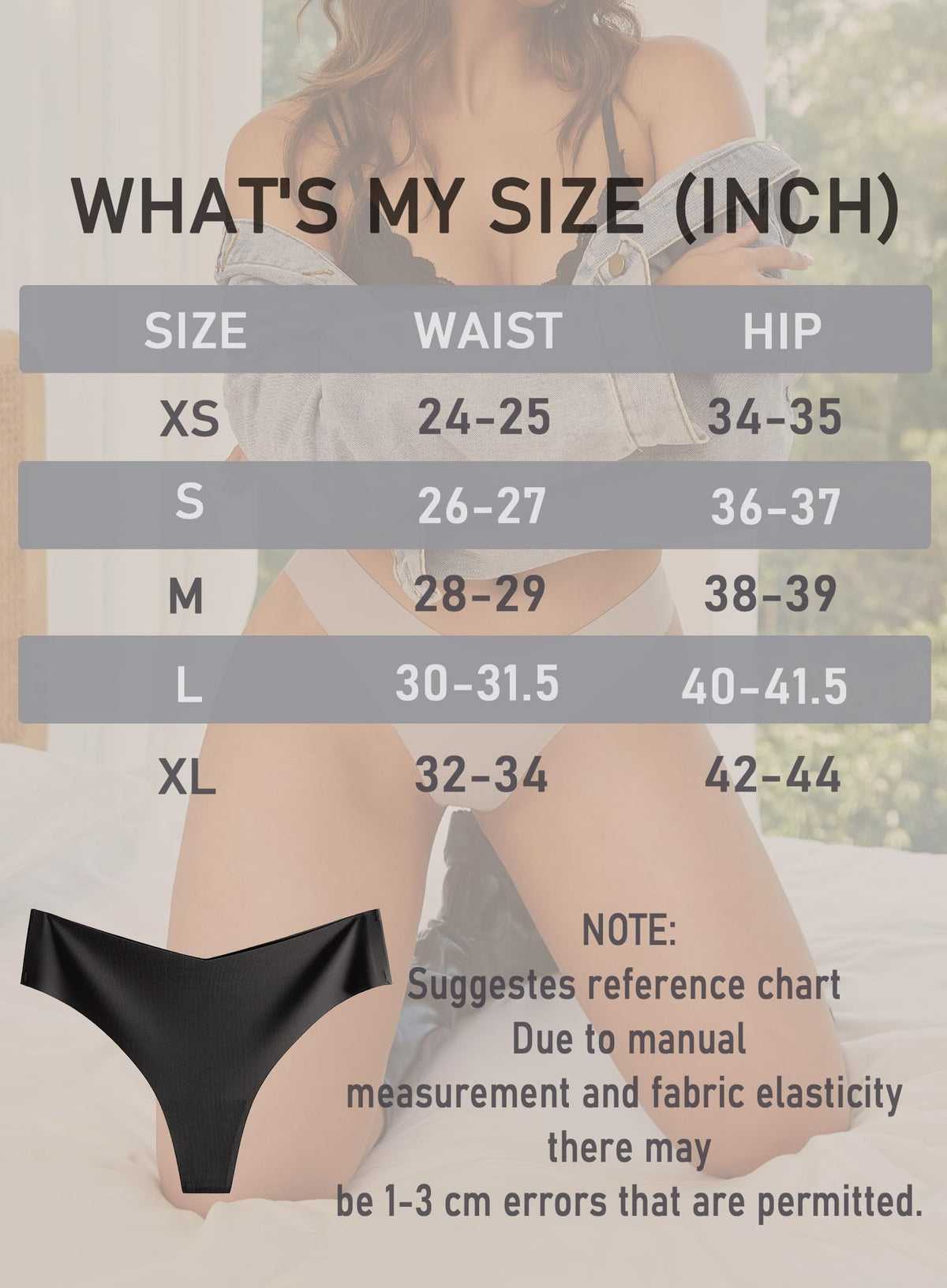 READY TO LOVE Seamless No-Show V-Waist Thongs, 6-Pack, Multicolour