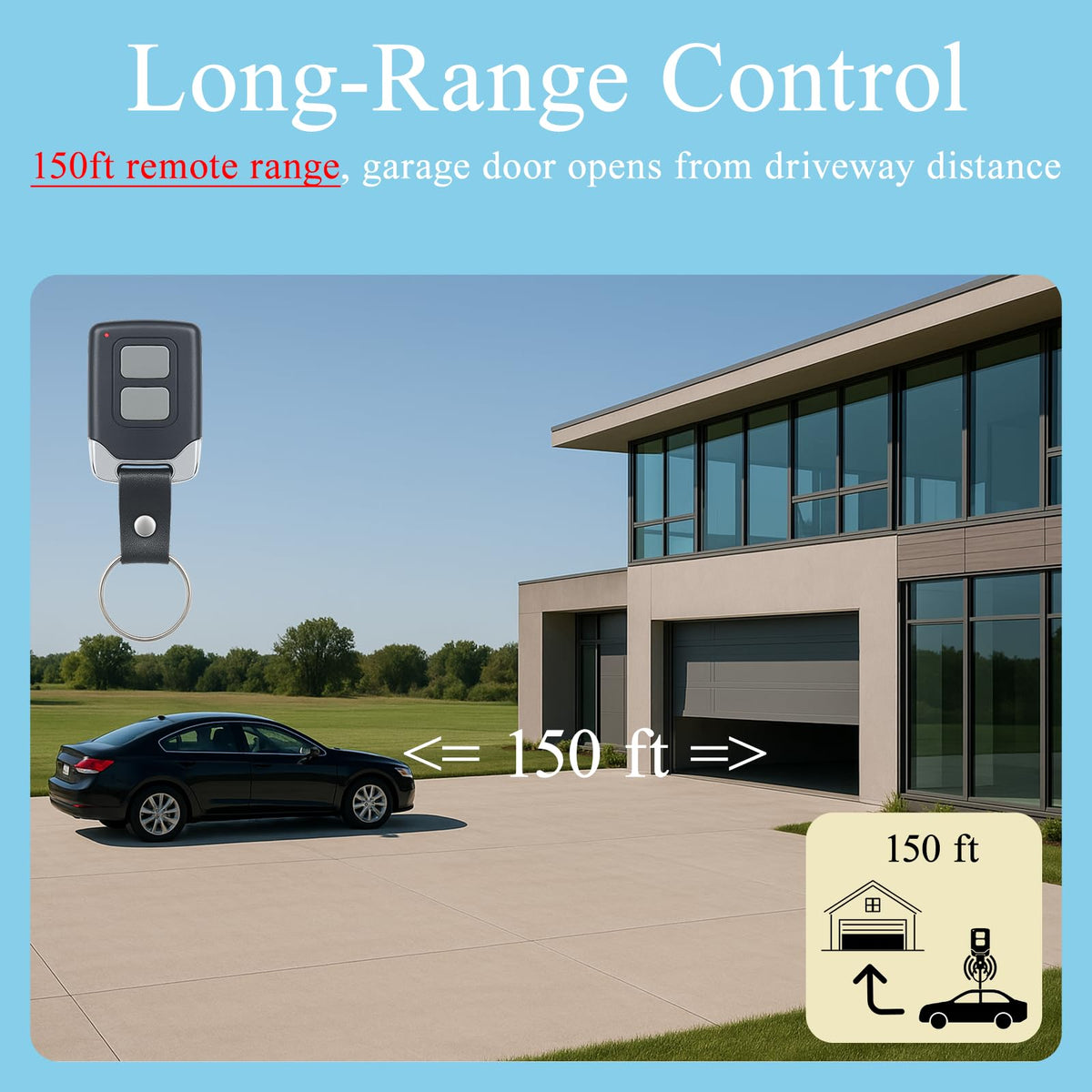 Garage Door Opener Remote for LiftMaster Chamberlain Craftsman, 2 Pack