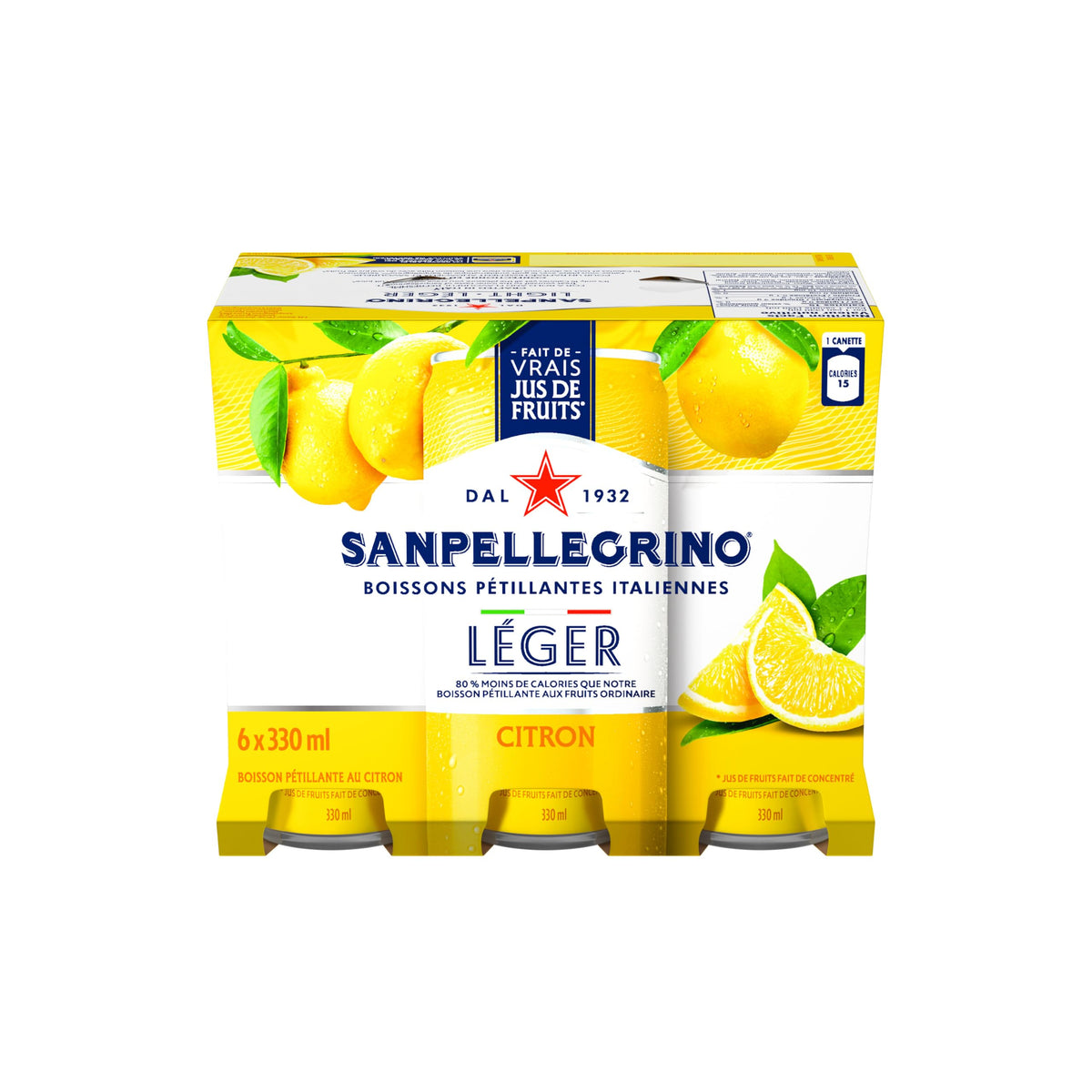 San Pellegrino Light Lemon Sparkling Fruit Beverage, 24 x 330ml