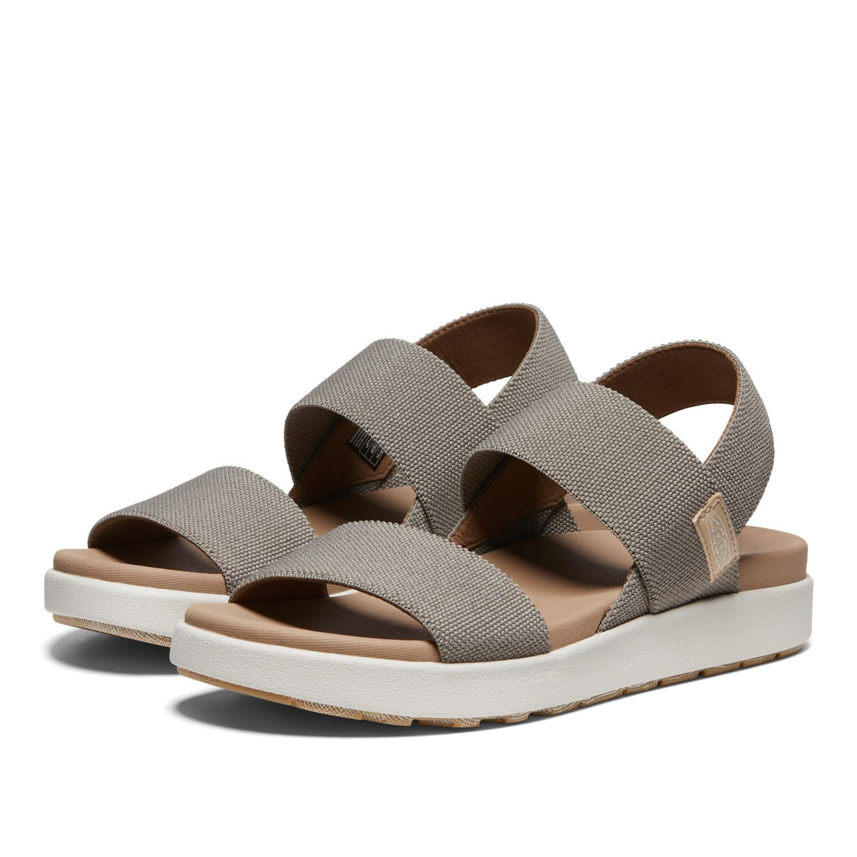 KEEN Women's Elle Backstrap Platform Wedge Sandals, Brindle/Birch, 8