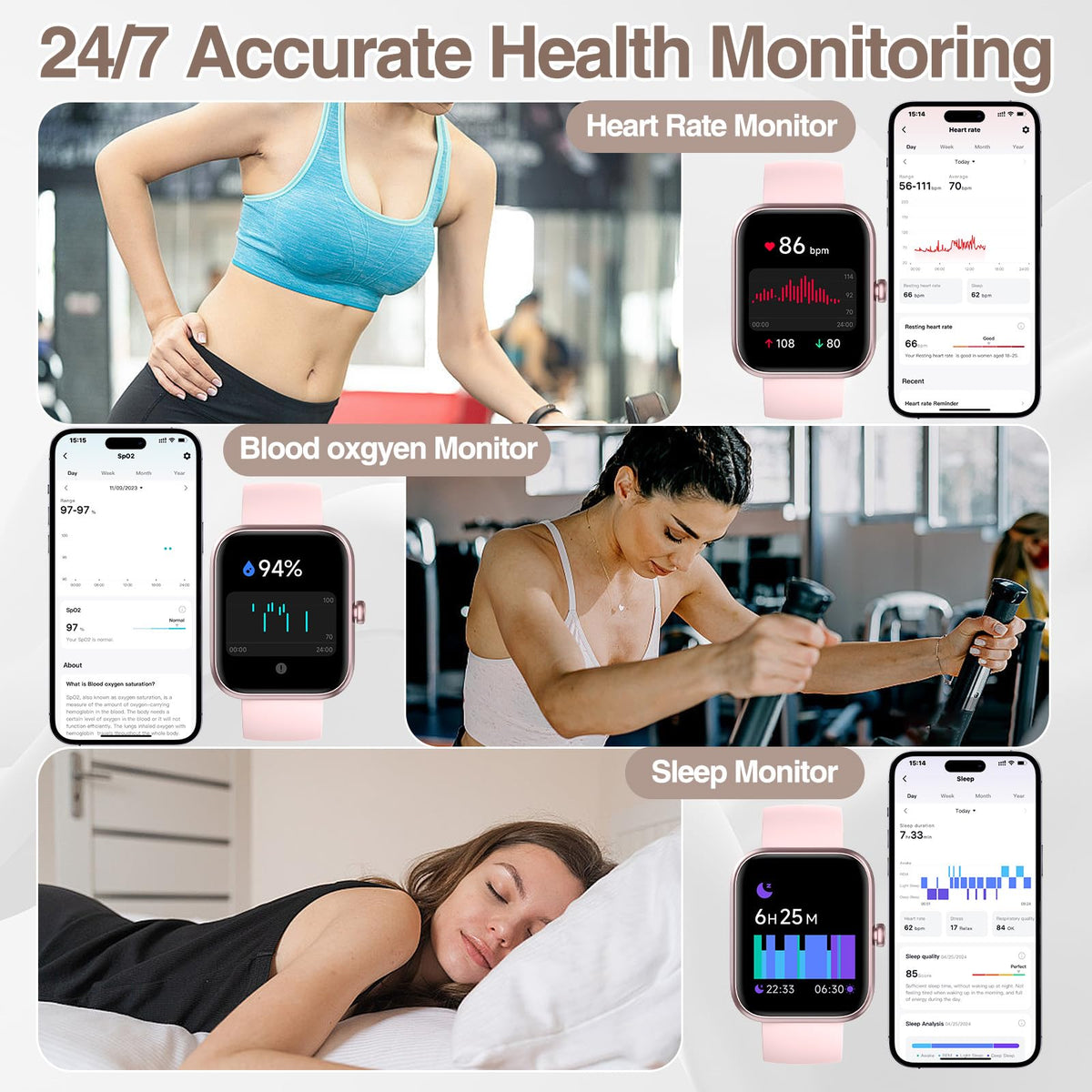 Smart Watch for Men and Women with Bluetooth Call, Alexa, 1.83 in