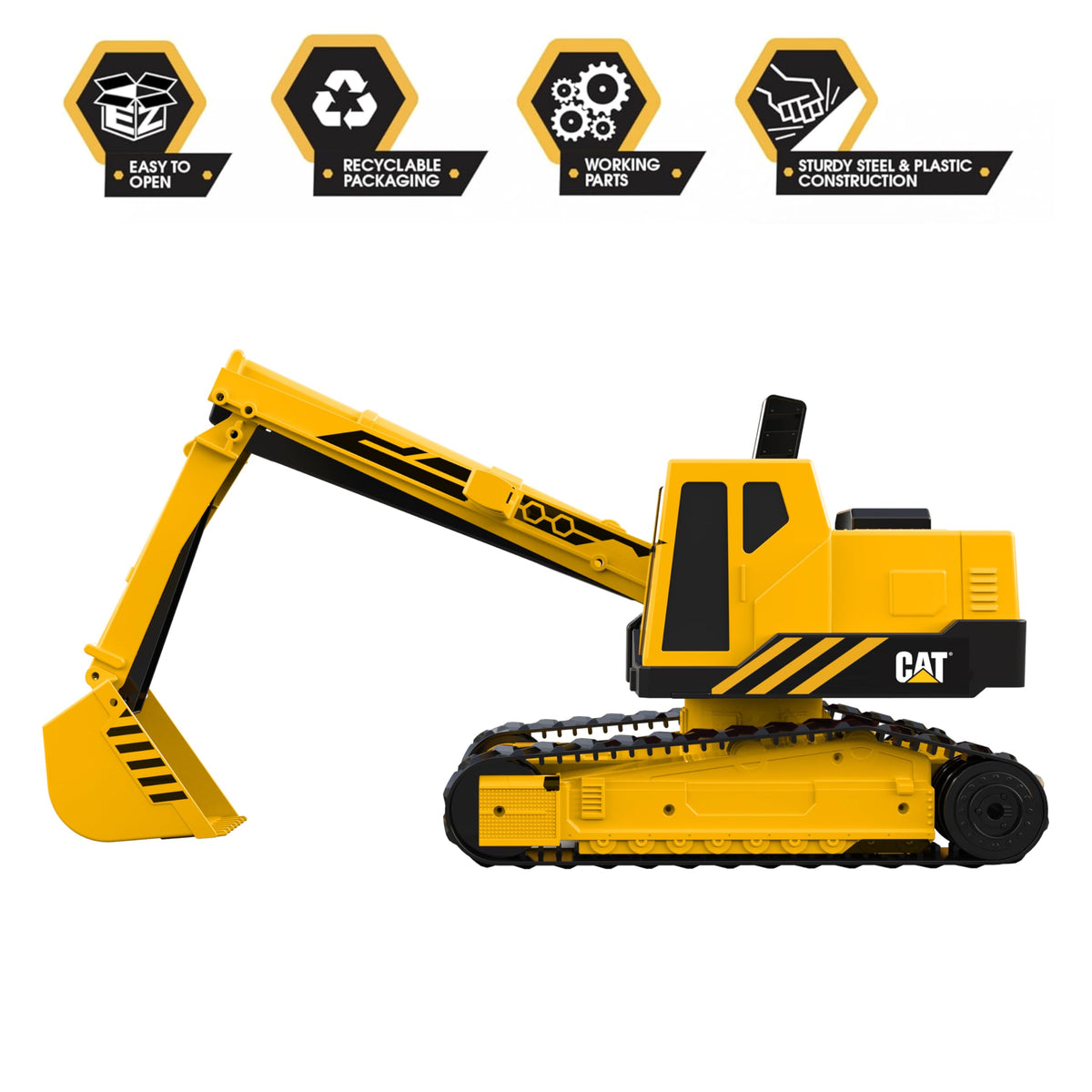 Cat Construction Toys Steel Excavator, 20"