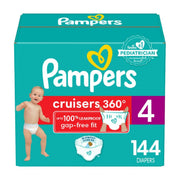 Pampers Cruisers 360 Pull-On Diapers, Size 4 (22-37 lbs), 144 Count