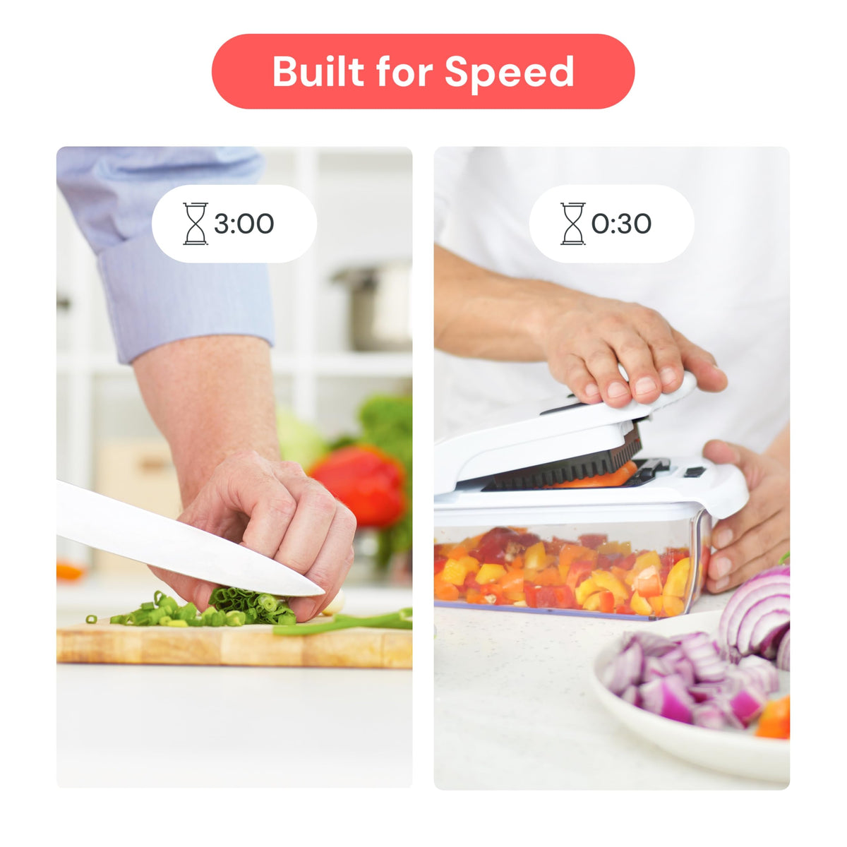 Fullstar Pro Vegetable Chopper & Spiralizer, 4 Blades