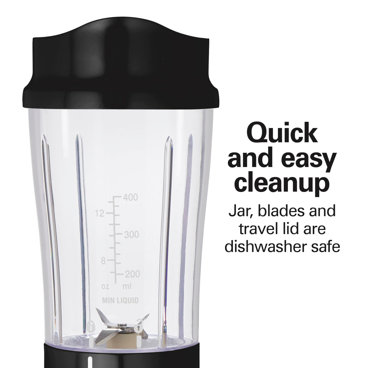 Hamilton Beach Personal Blender with 14 oz Travel Cup, Black (51101BC)
