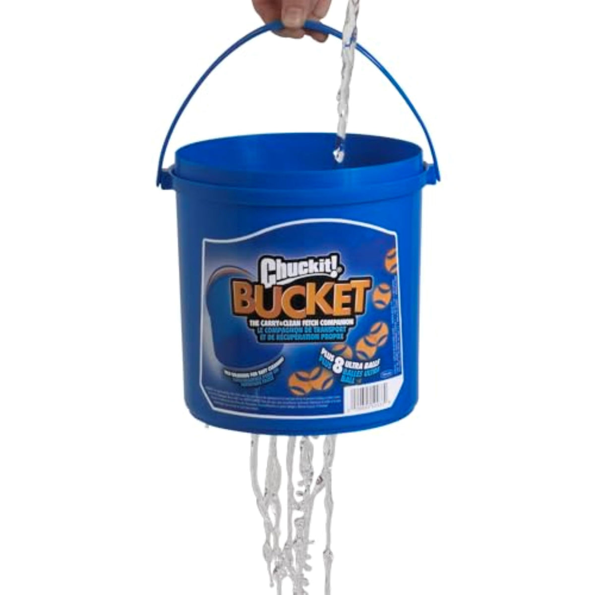 Chuckit! Ultra Ball Dog Fetch Toy, Medium, 8 Pack with Bucket