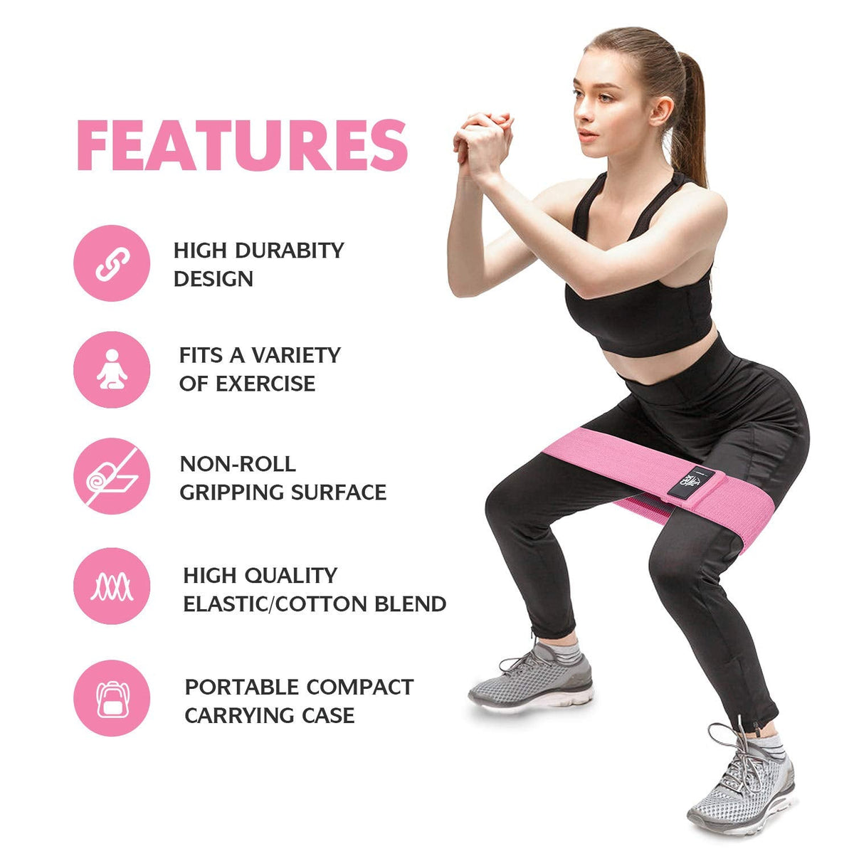 CFX Non-Slip Fabric Resistance Bands (3 Pack)