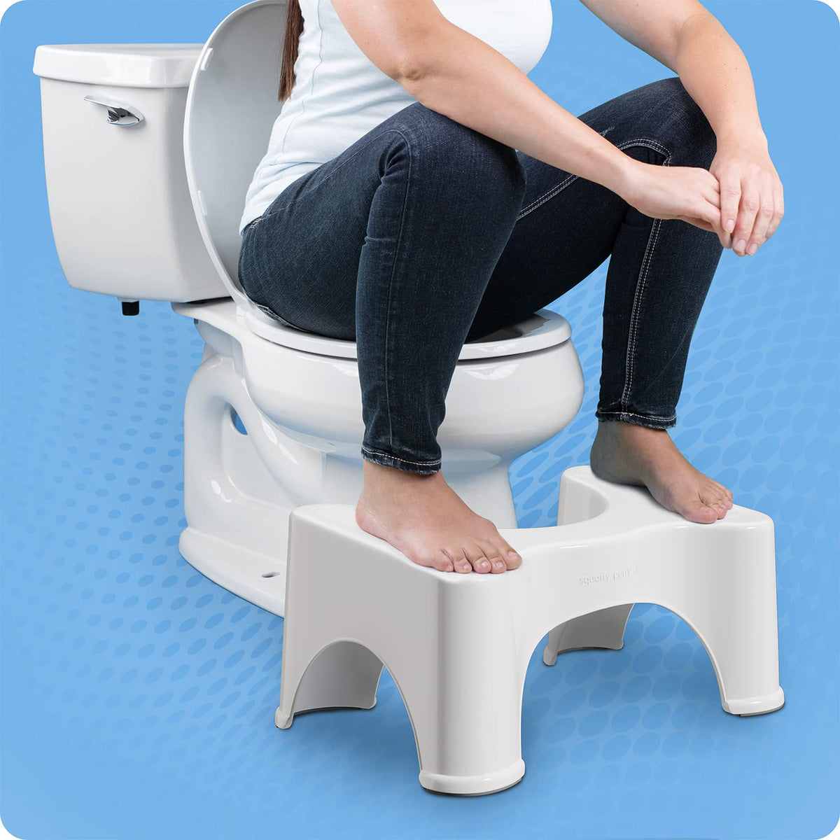Squatty Potty The Original Bathroom Toilet Stool, White, 9"