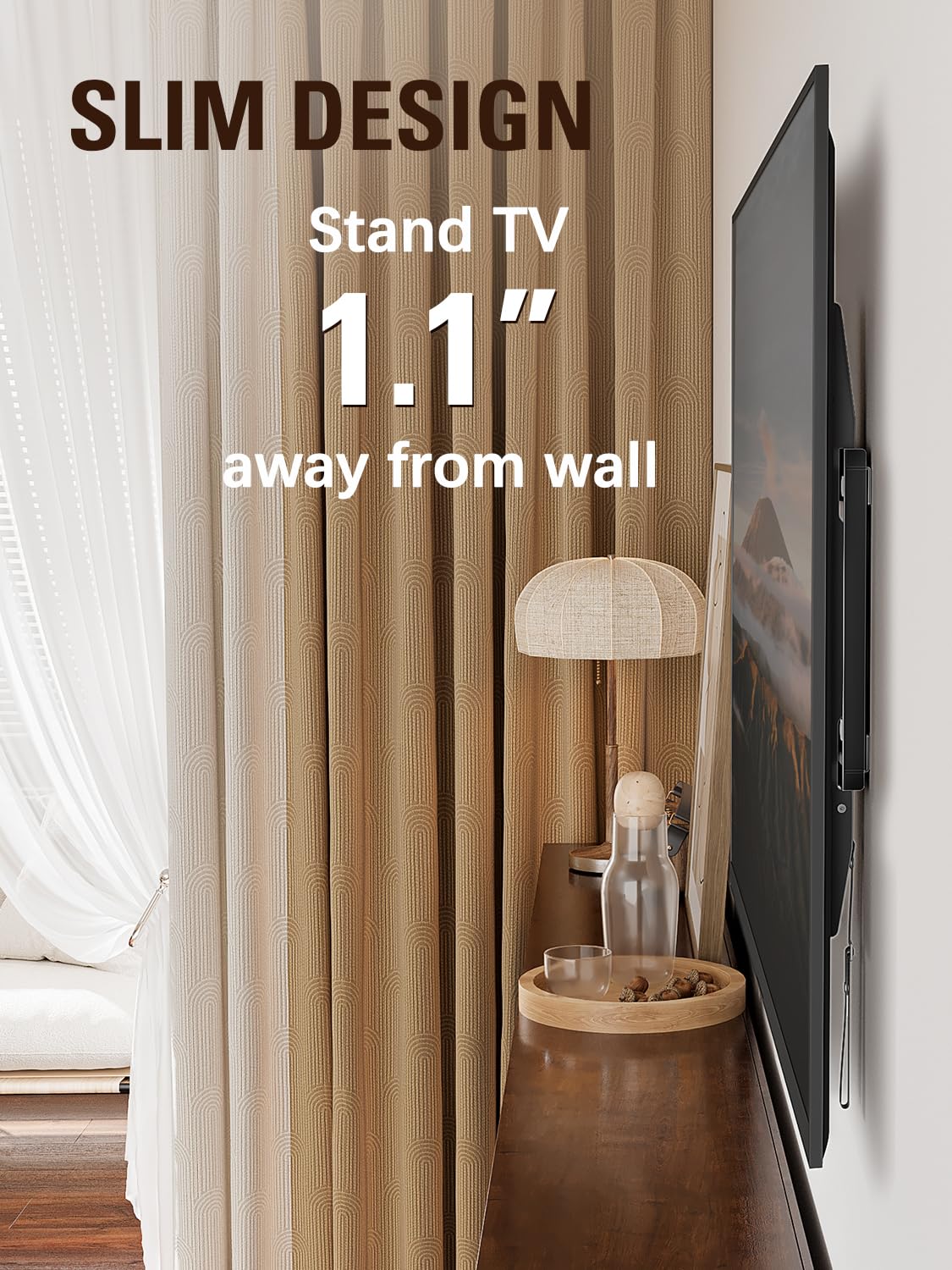 Mounting Dream MD2163-K Low Profile Fixed TV Wall Mount, 42-84"