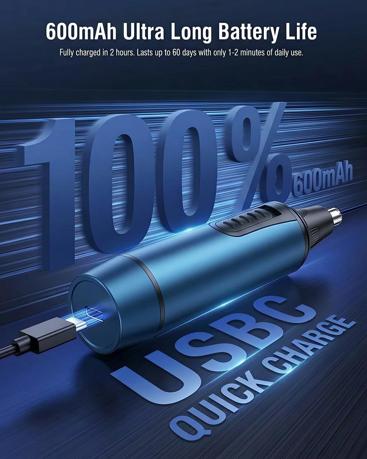Rechargeable Ear and Nose Hair Trimmer, Waterproof