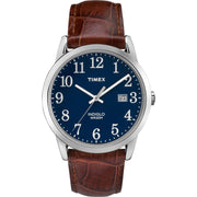 Timex Men's Easy Reader Watch, TW2R63800, 38 mm, Brown/Blue Strap
